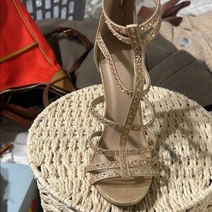 Charlotte Russe Glittering Gold Heels